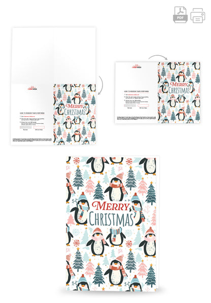 Merry Christmas - Penguins Trees