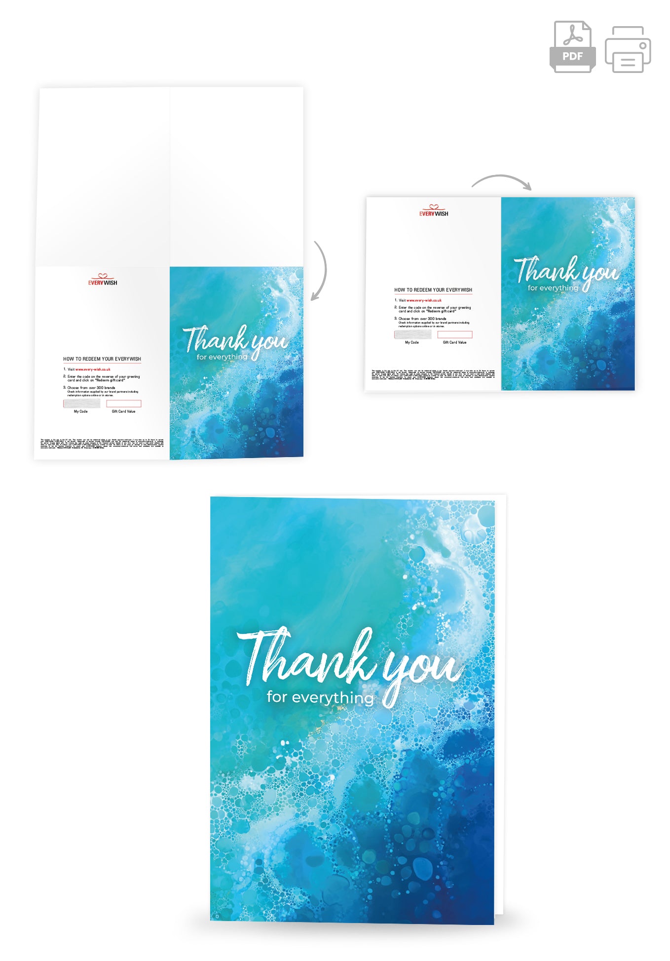 Thank you everything - Blue waves (Value)