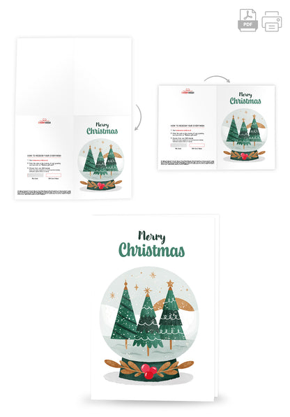 Merry Christmas - Snow Globe Trees