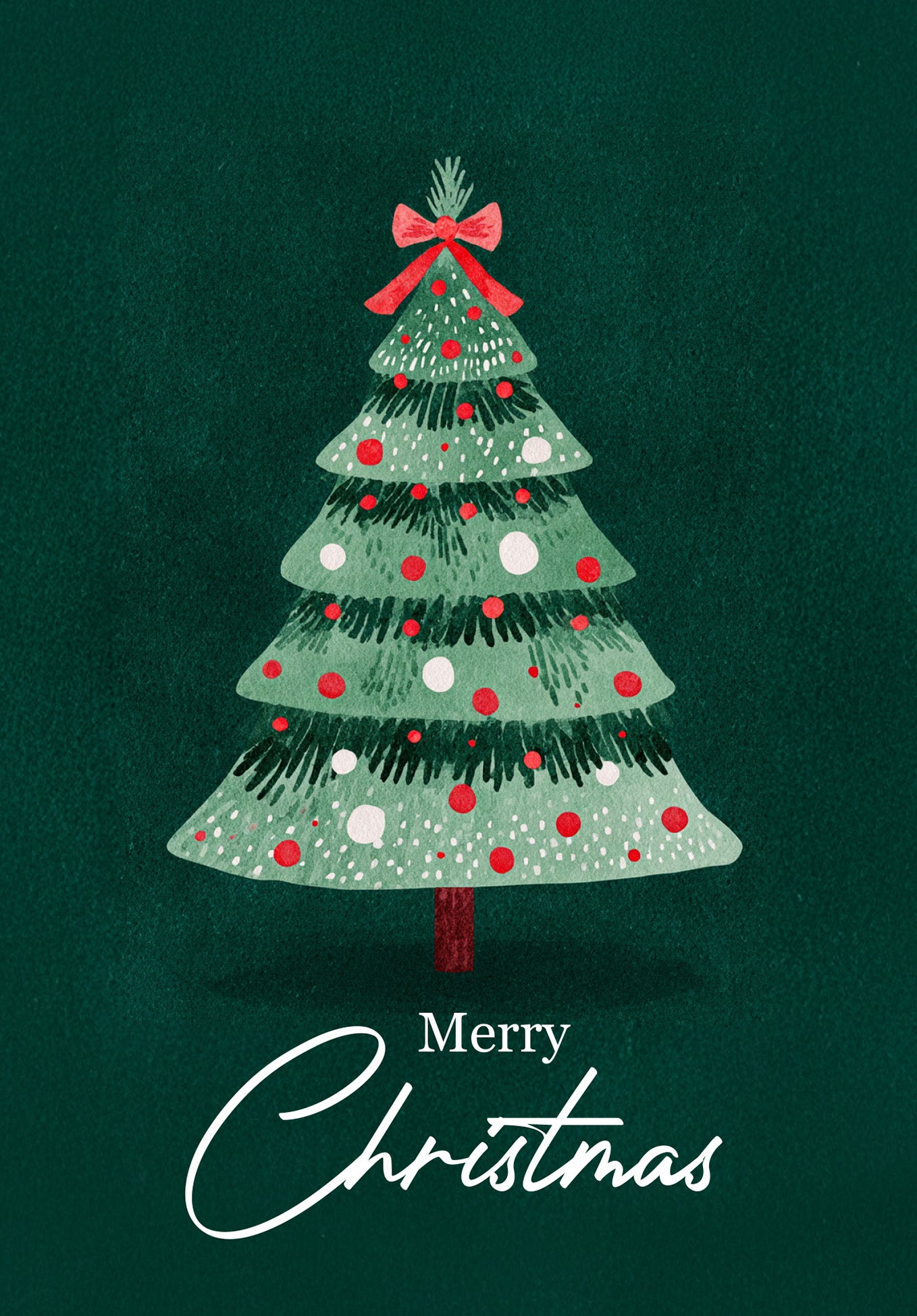 Merry Christmas - Christmas Tree Green