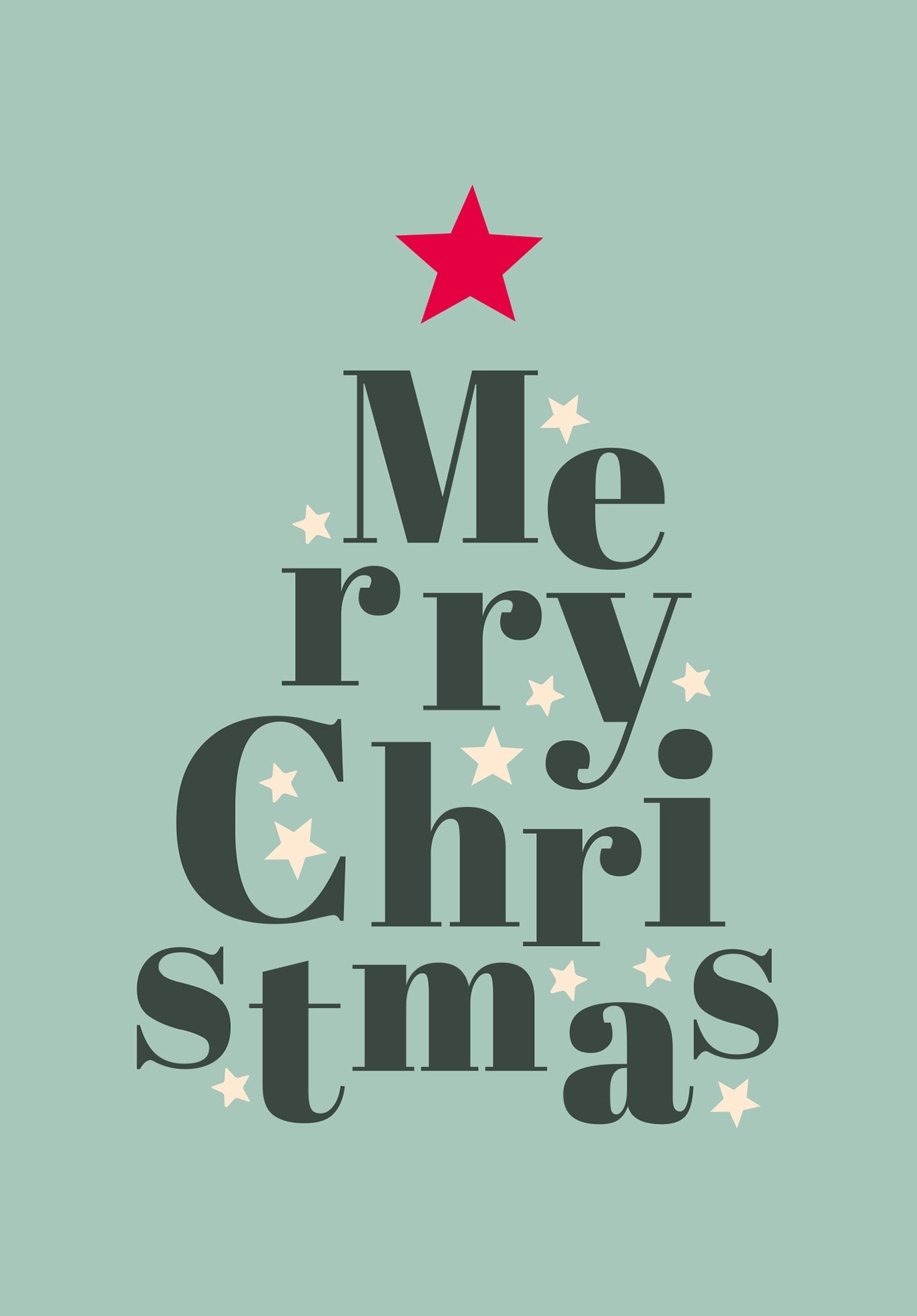 Merry Christmas - Letters Christmas Tree PDF