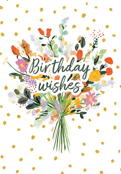 Birthday Wishes - Bouquet Dots