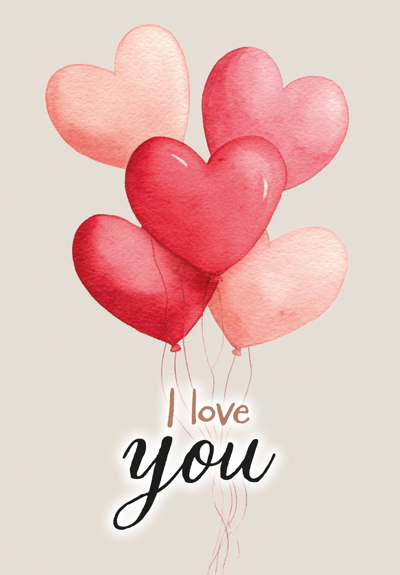 I love you - Heart Balloons