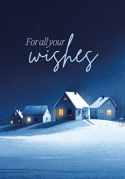 For all your wishes - Winter Town Blue