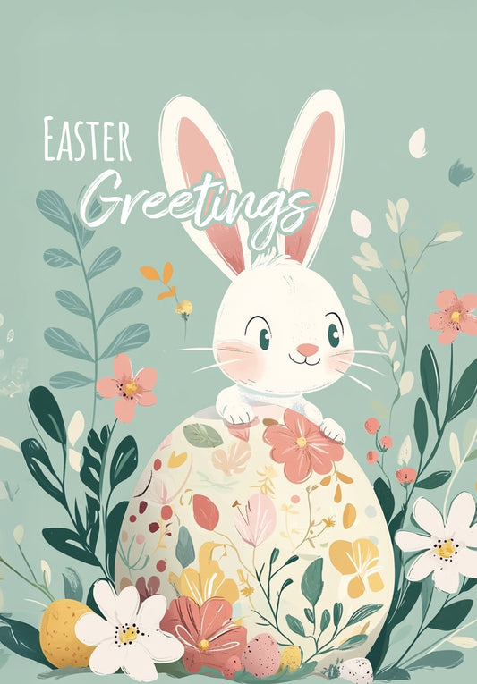 Easter Greetings - Bunny Turquoise