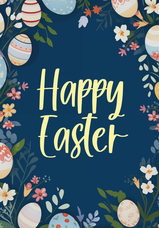 Happy Easter - Eggs Flowers