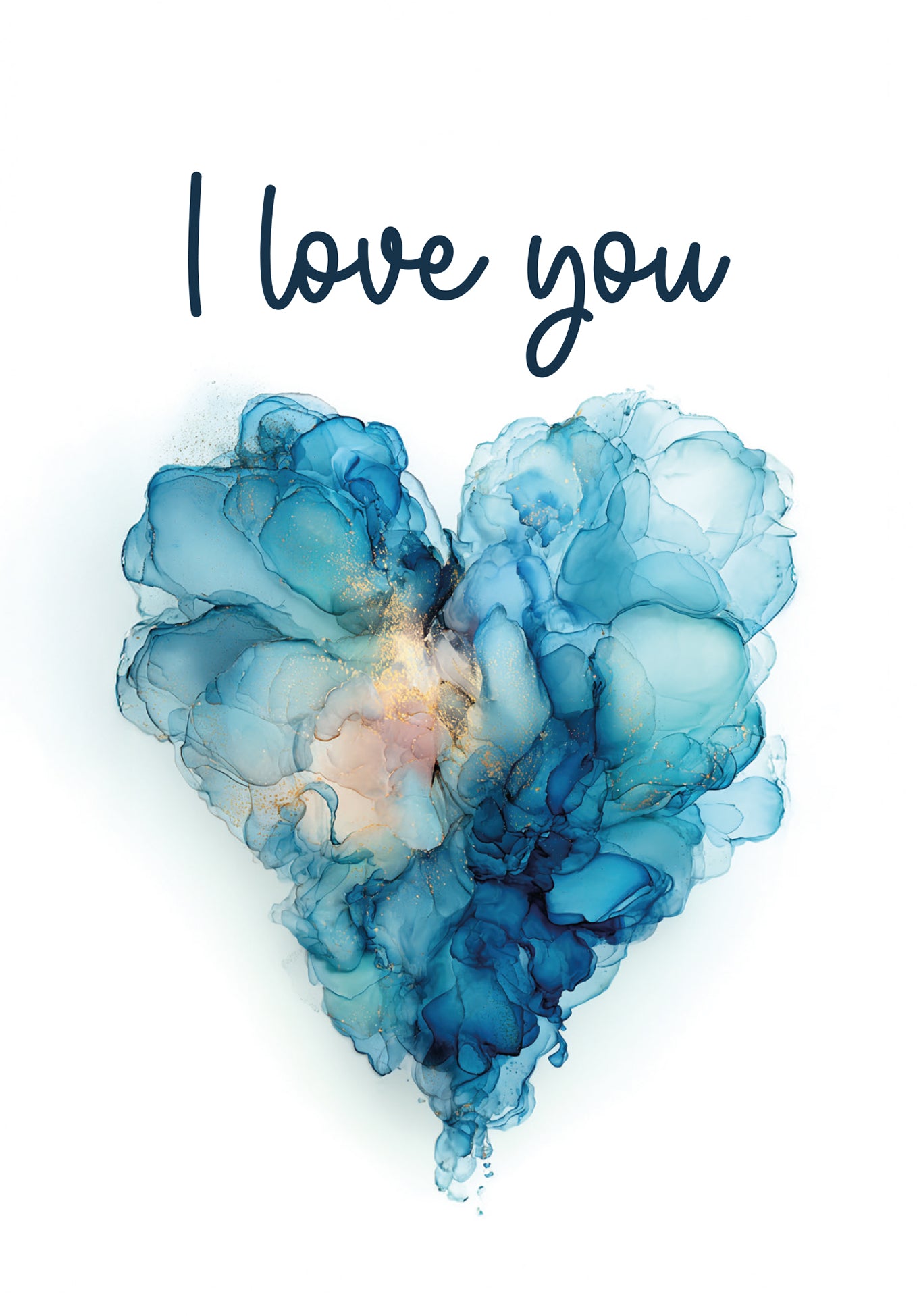 I love you - Heart Blue