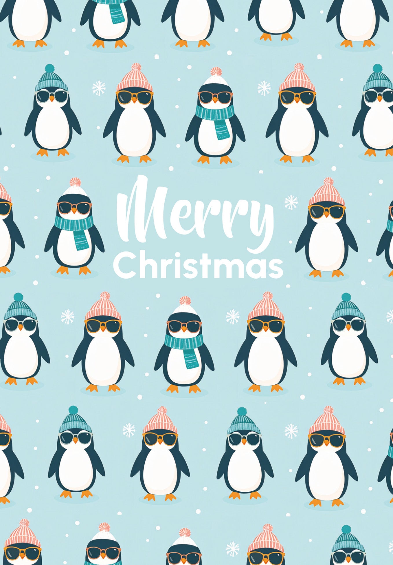 Merry Christmas - Penguin Pattern