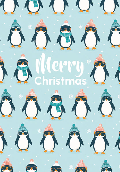 Merry Christmas - Penguin Pattern