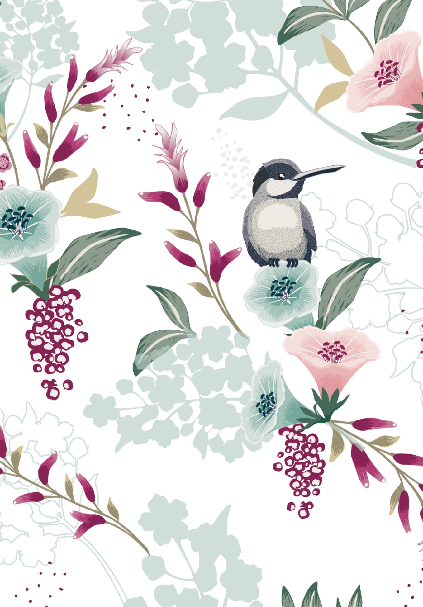 Bird on flower (Value)